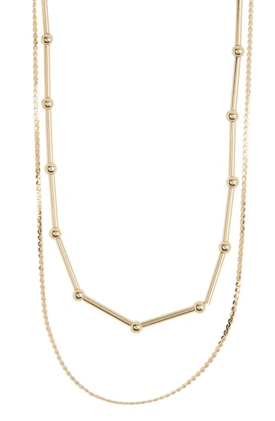 Nordstrom Rack Mixed Layered Chain Necklace In Gold