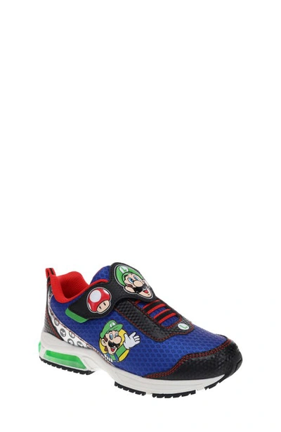 Sg Footwear Kids' Mario & Luigi Mix-and-match Sneaker In Blue/ Black
