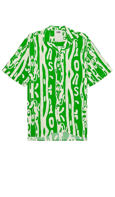 Oas Verdant Jiggle Viscose Shirt In Green