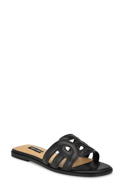 Nine West Geena Slide Sandal In Black