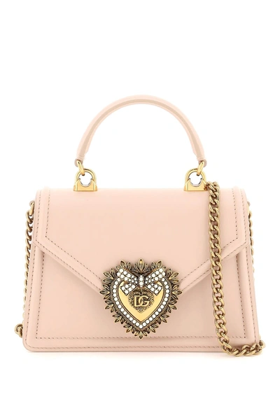 Dolce & Gabbana Devotion Small Handbag In Pink