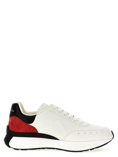 Alexander Mcqueen Logo Leather Trainers In Multi