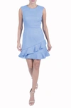 Julia Jordan Double Flounce Sleeveless Dress In Blue Bell