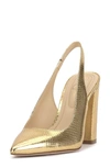 Jessica Simpson Noula Slingback Pointed Toe Pump In Gold