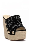 Jessica Simpson Vadim Platform Wedge Sandal In Black