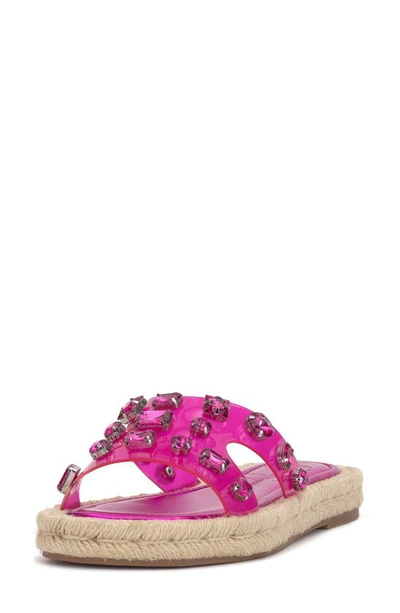 Jessica Simpson Jinka Espadrille Slide Sandal In Bright Pink