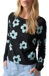 Sanctuary All Day Long Sweater In Aqua Flowe