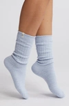 Ugg Ribbed Crew Socks In Bluebell