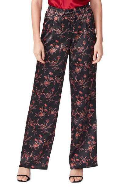 Paige Solynne Floral Wide Leg Pants In Black Multi