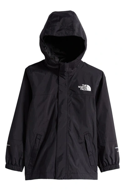 The North Face Kids' Logo-print Hooded Rainwear In Black