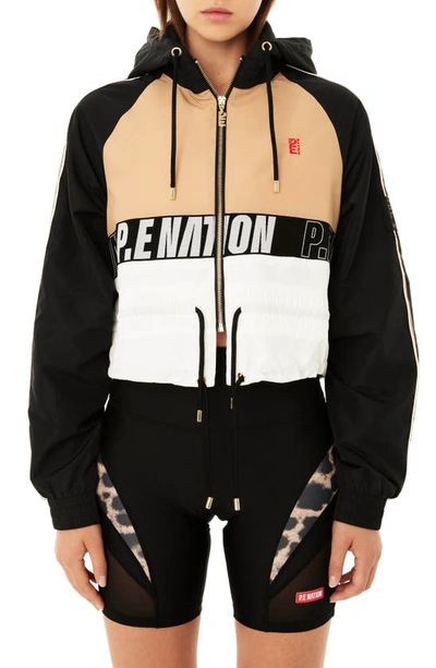 P.e Nation Man Down Crop Jacket In Sand