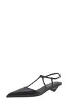 Prada Modellerie Pointed Toe Kitten Heel Pump In Black