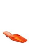 Prada Modellerie Satin Mule In Orange