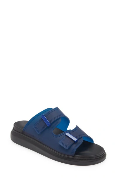 Alexander Mcqueen Oversize Slide Sandal In Electric Blue
