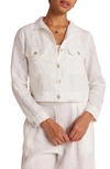 Bella Dahl Utility Crop Linen Jacket In White