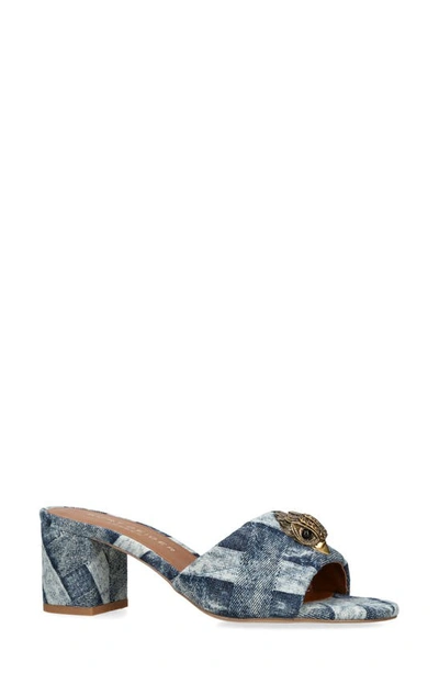 Kurt Geiger Kensington Block Heel Slide Sandal In Navy