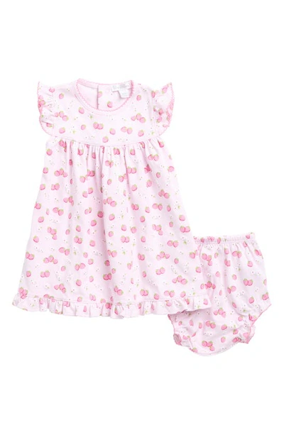 Kissy Kissy Babies' Strawberry Pima Cotton Dress & Bloomers In Pink