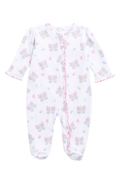 Kissy Kissy Babies' Butterfly Pima Cotton Footie In Pink Multi