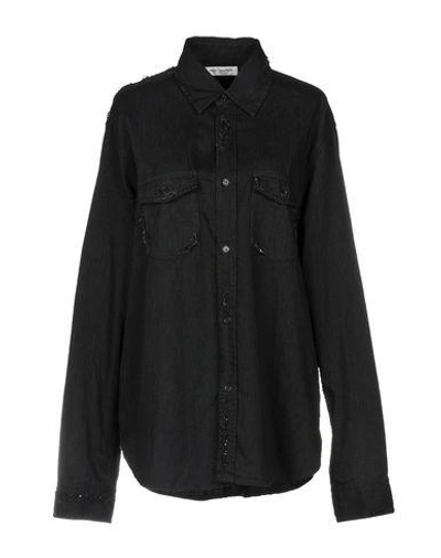 Saint Laurent Denim Shirt In Black