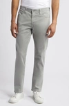 Ag Everett Sueded Stretch Sateen Slim Straight Leg Pants In Aero Grey