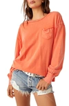 Free People Fade Into You Knit Top In Mandarin