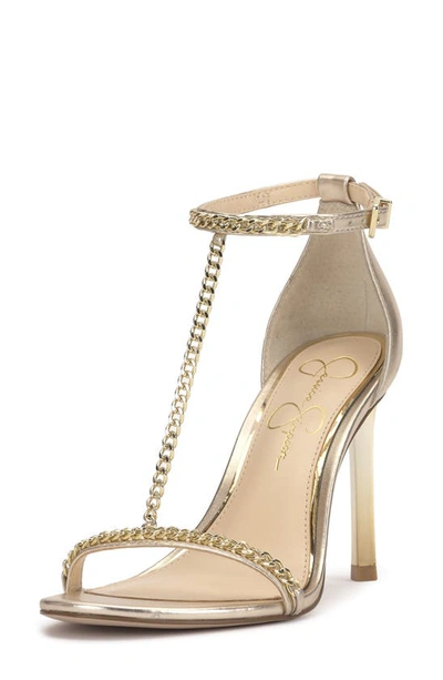 Jessica Simpson Qiven T-strap Sandal In Champagne