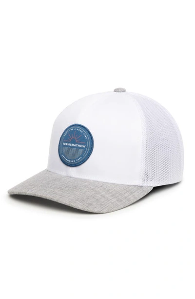 Travis Mathew All Booked Up Mesh Baseball Cap In White