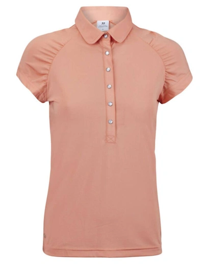 Daily Sports Ariana Cap Sleeve Polo Shirt In Mango In Yellow