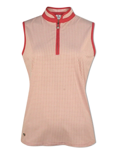 Daily Sports Sleeveless Polo Shirt In Watercolor In Blue