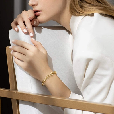 Liv Oliver 18k Gold Chunky Link Bracelet