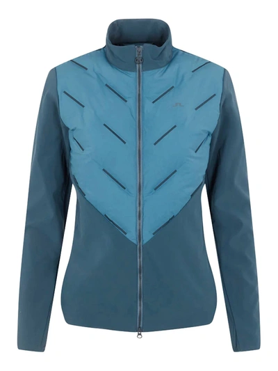 J. Lindeberg Shield Hybrid Golf Jacket In Captain Blue In Multi