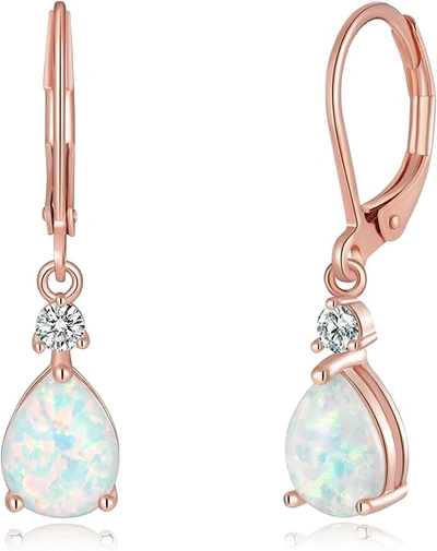 Liv Oliver 18k Gold Opal Drop Earrings In Multi
