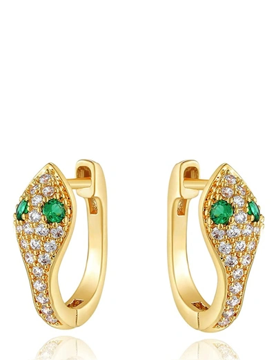 Liv Oliver 18k Gold Embellished Motif Earrings