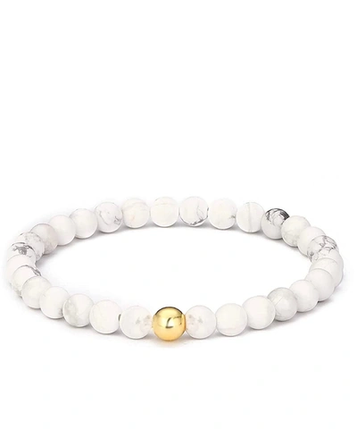 Stephen Oliver 18k Polished Gold & White Gemstone Bracelet