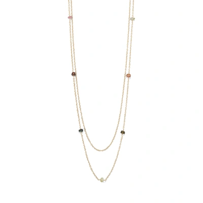 Liv Oliver 18k Gold Multi Tourmaline Necklace