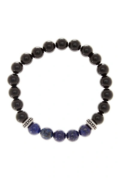Stephen Oliver Lapis & Onyx Harmony Bracelet In Blue