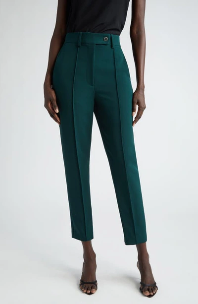St John St. John Collection High Waist Stretch Cady Ankle Pants In Spruce