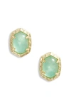 Kendra Scott Daphne Stud Earrings In Gold Light Green Mother Of Pearl