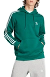 Adidas Originals Adicolor Classics Lifestyle 3-stripes Hoodie In Collegiate Green