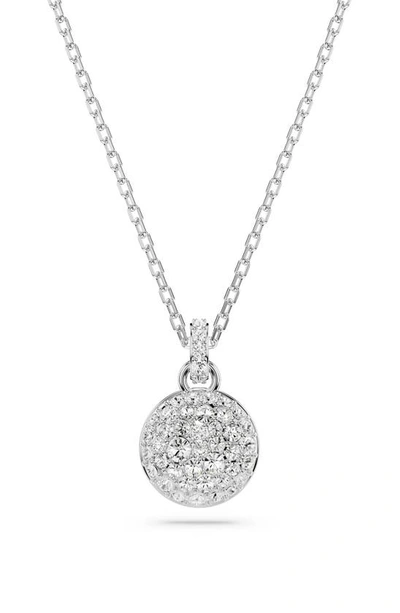 Swarovski Meteora Pavé Crystal Pendant Necklace In White Gold