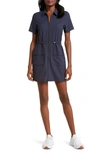 Beyond Yoga City Chic Mini Shirtdress In Nocturnal Navy