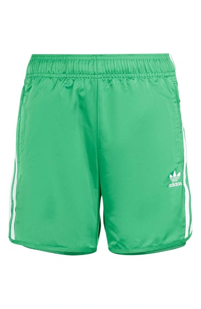 Adidas Originals Kids' Adicolor Athletic Shorts In Green