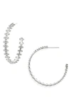 Kendra Scott Jada Crystal Stud Hoop Earrings In Silver