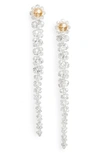 Simone Rocha Beaded Drop Earrings In Crystal