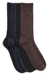 Nordstrom Rack Ultrasoft 5-pack Crew Socks In Black