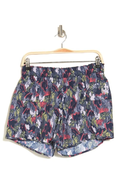 Free People Movement In The Wild Patterned Shorts In Blue Combo