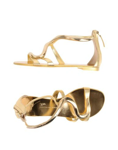 Giuseppe Zanotti Sandals In Gold