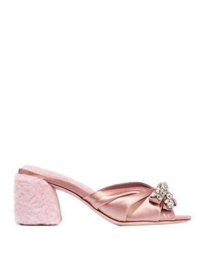 Miu Miu Sandals In Dove Grey