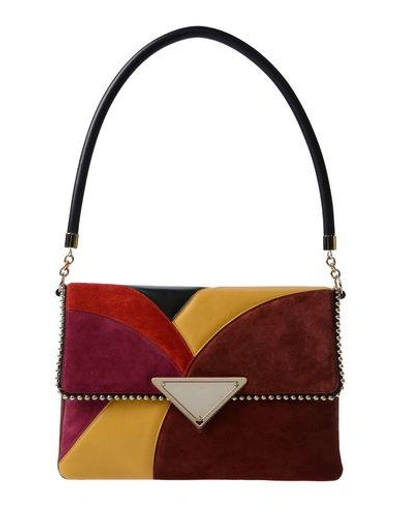 Sara Battaglia Shoulder Bag In Maroon