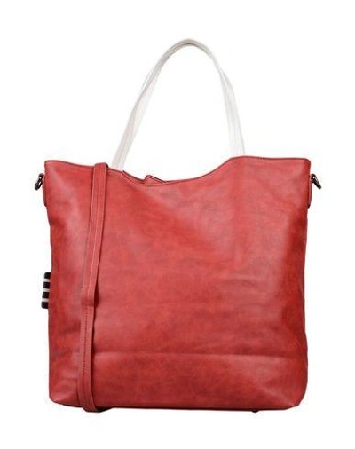 Manila Grace Handbags In Brick Red